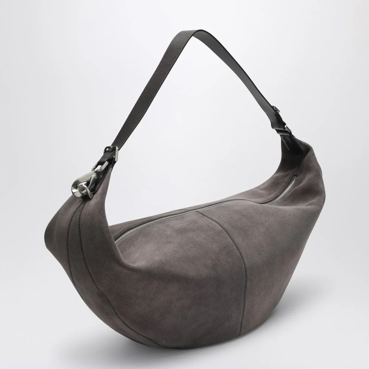 Quiver Clip bag greige in suede - Image 4