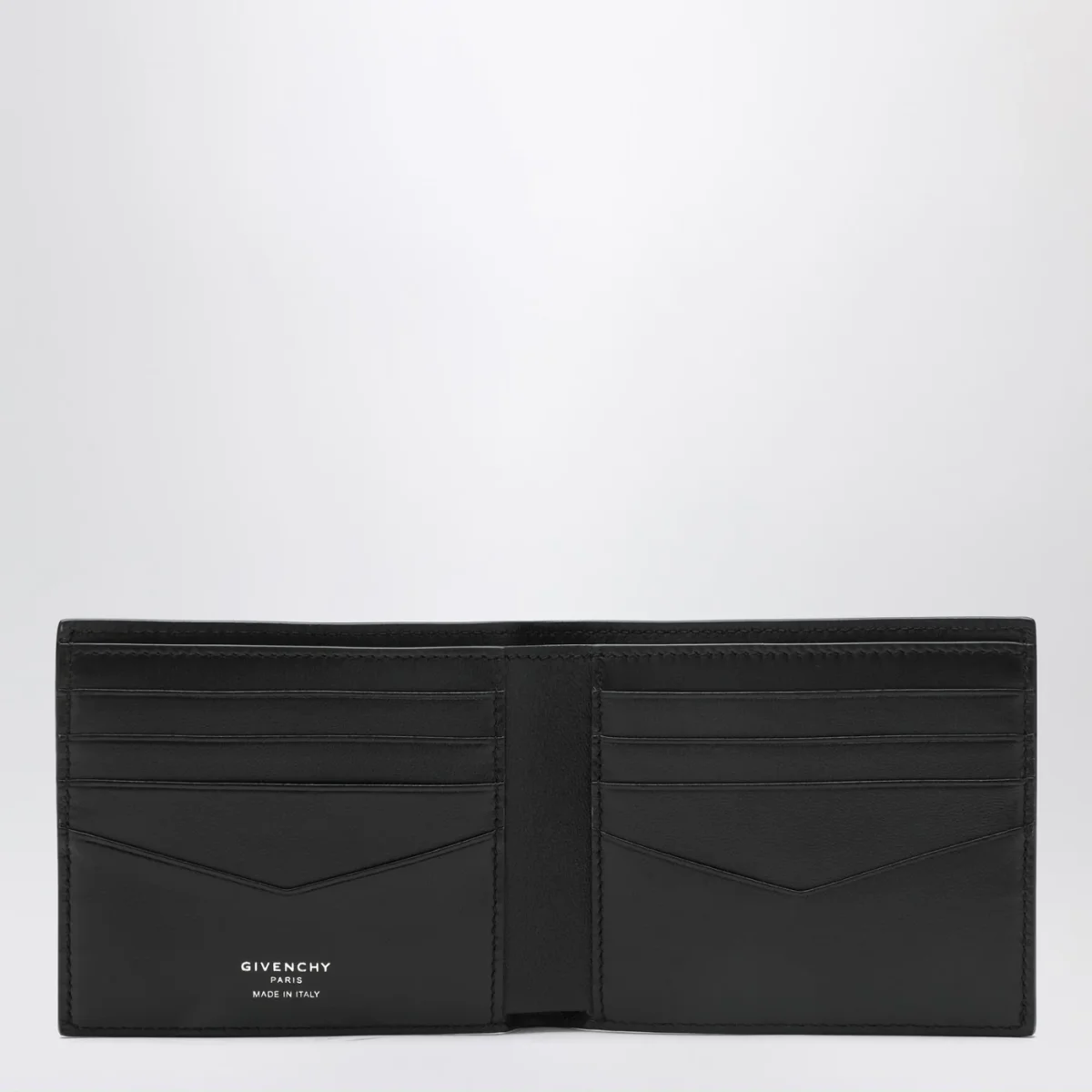 Portafoglio bi-fold nero in pelle - Image 4