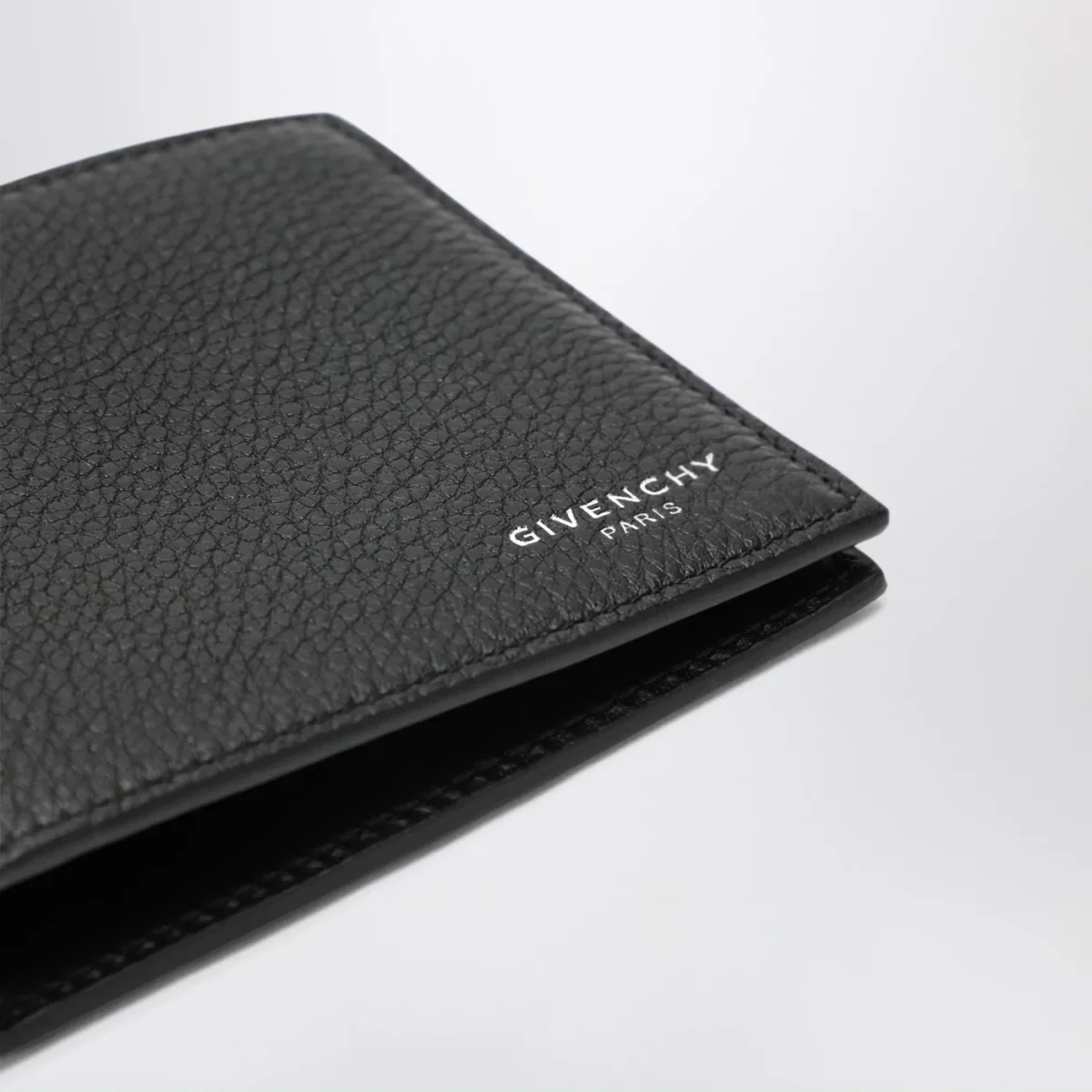 Portafoglio bi-fold nero in pelle - Image 5