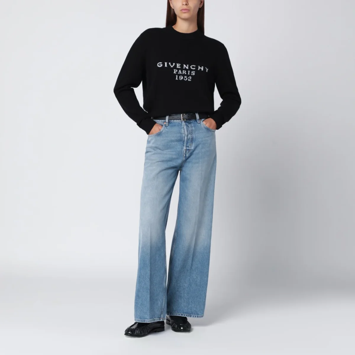 Maglione nero in lana e cashmere - Image 3