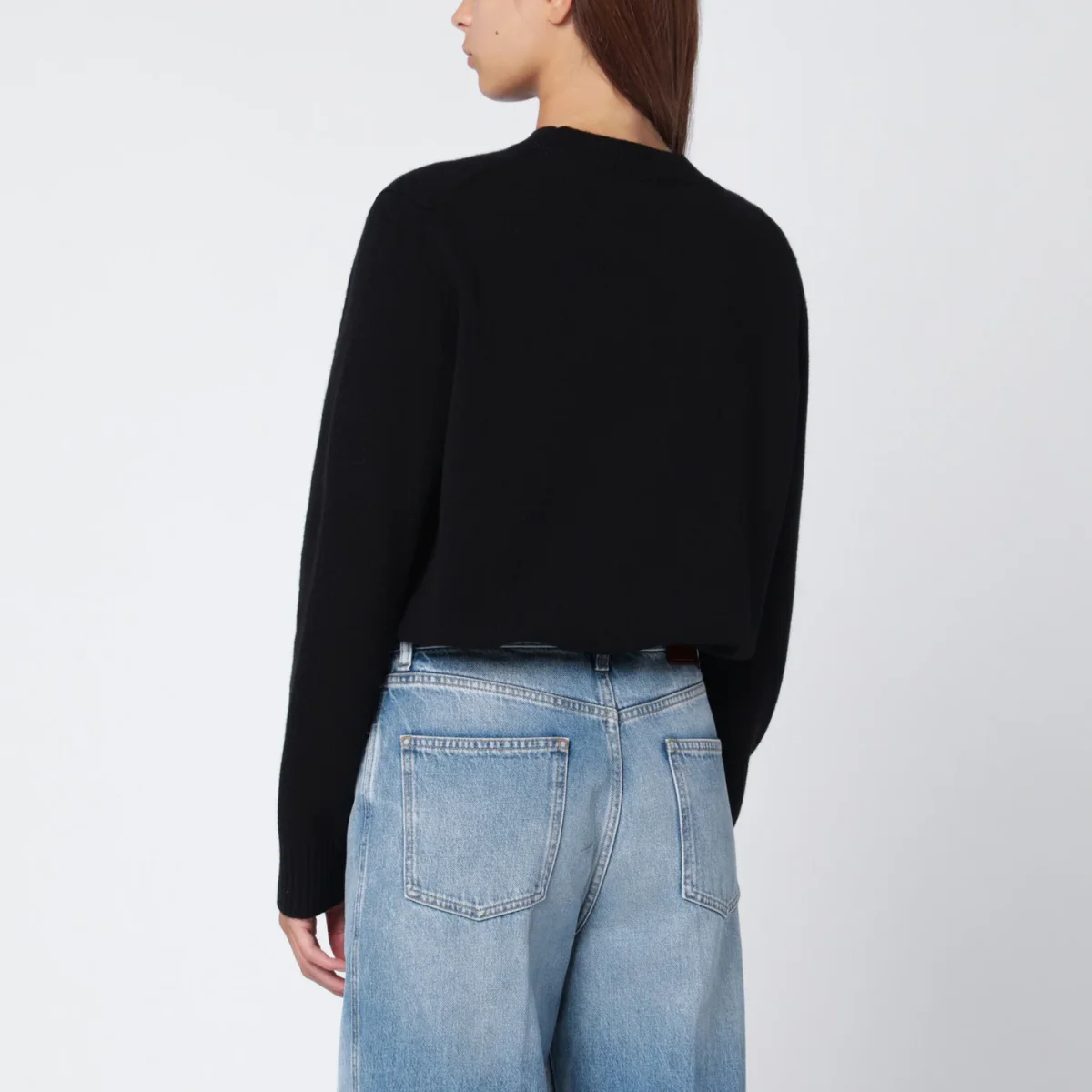 Maglione nero in lana e cashmere - Image 4