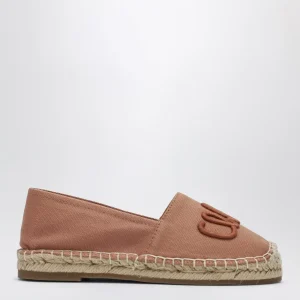 Espadrillas rosa con ricamo logo
