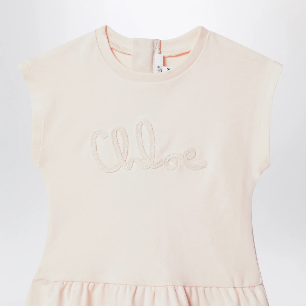 Abitino rosa chiaro con ricamo logo - Image 4