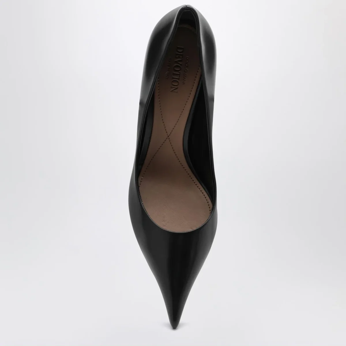 Décolleté Devotion in pelle di vitello nero - Image 4