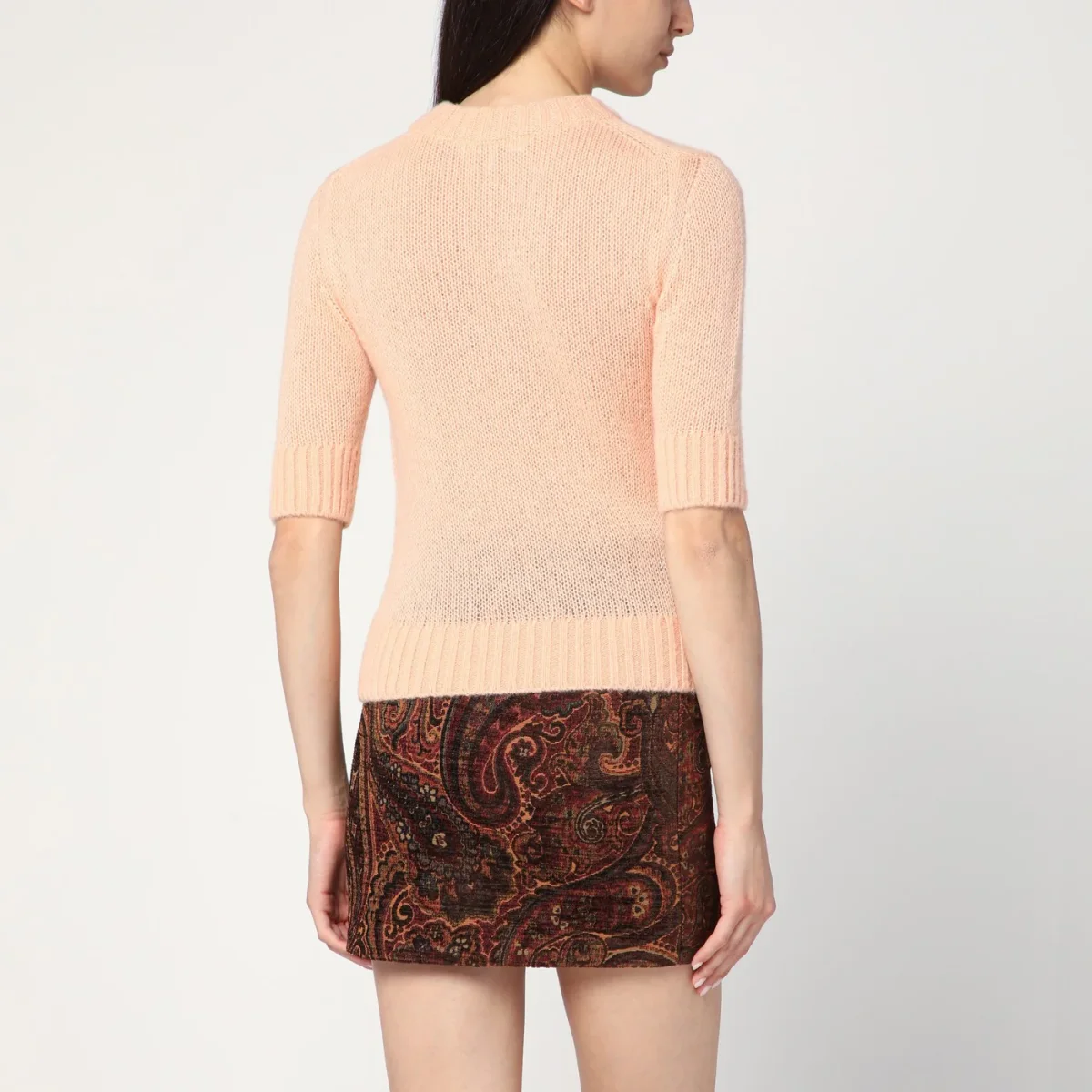 Maglia color pesca con ricamo logo - Image 4