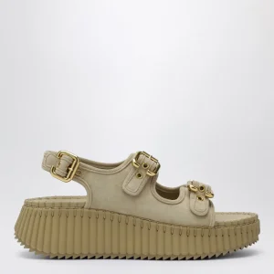 Sandali con zeppa Nama color sabbia