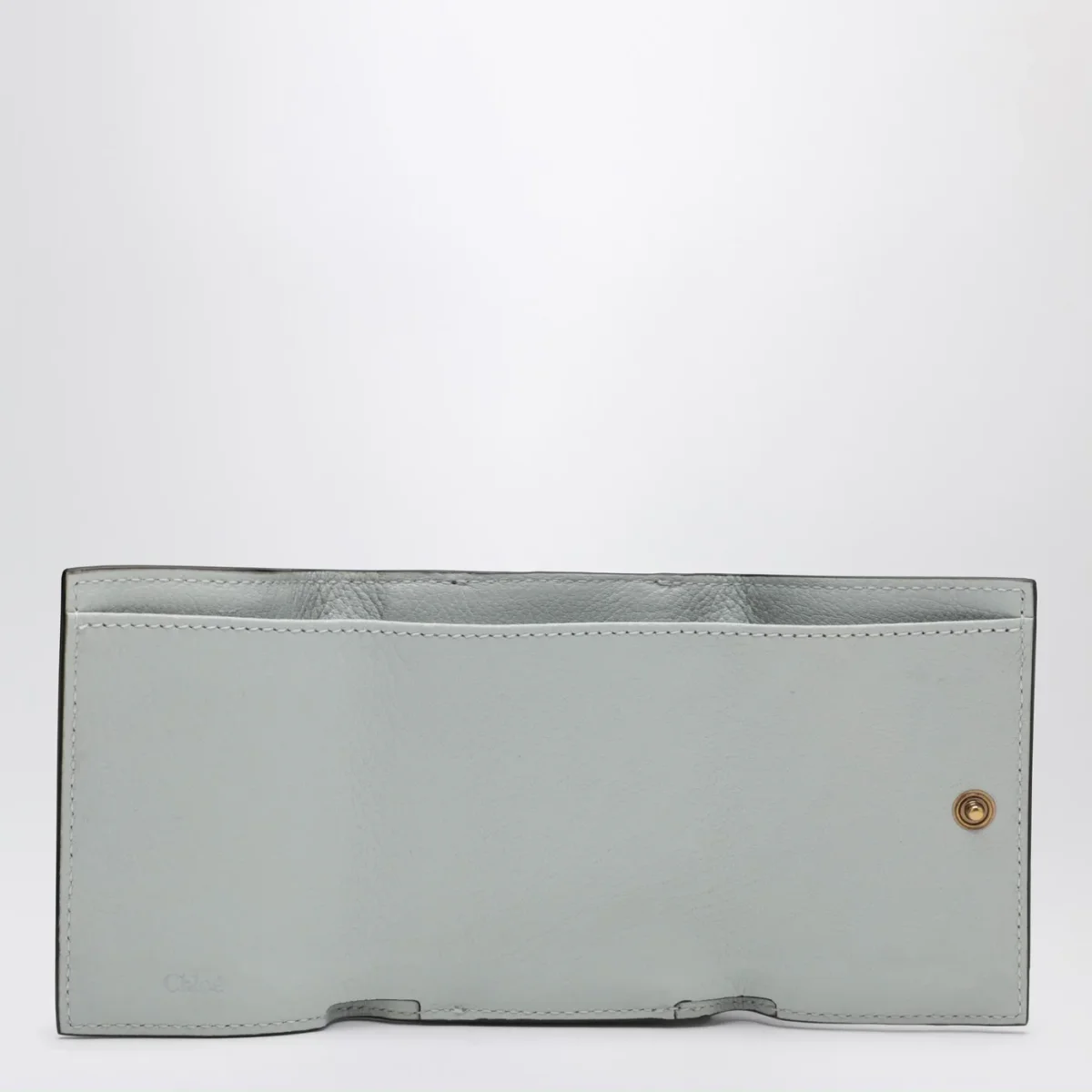 Portafoglio trifold mini Paddington in pelle azzurro acqua - Image 4