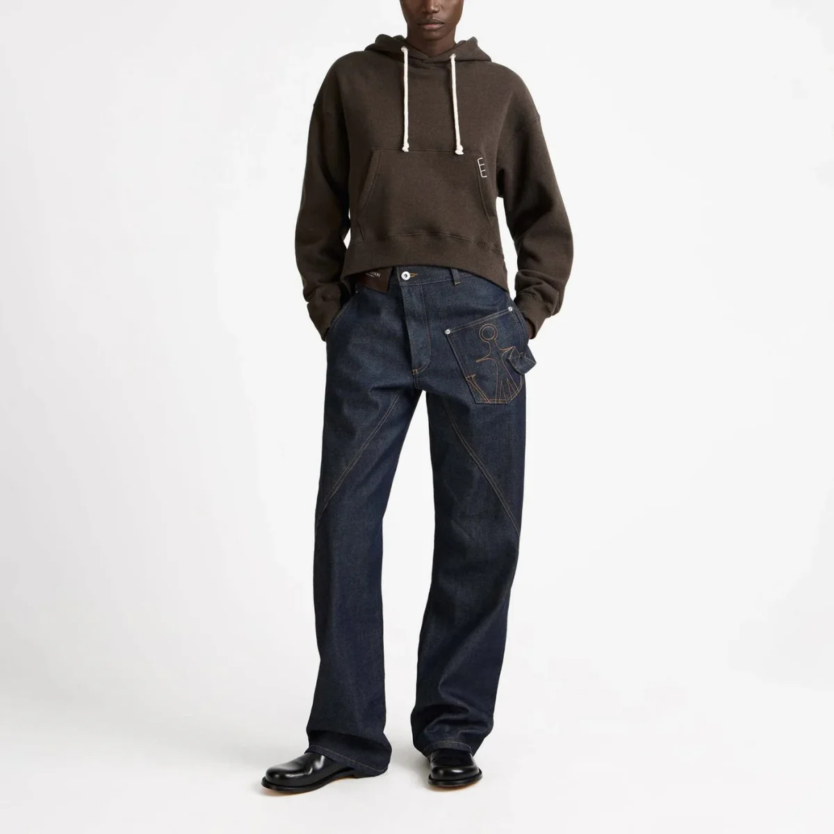 Jeans color indaco in denim ritorto – Image 3