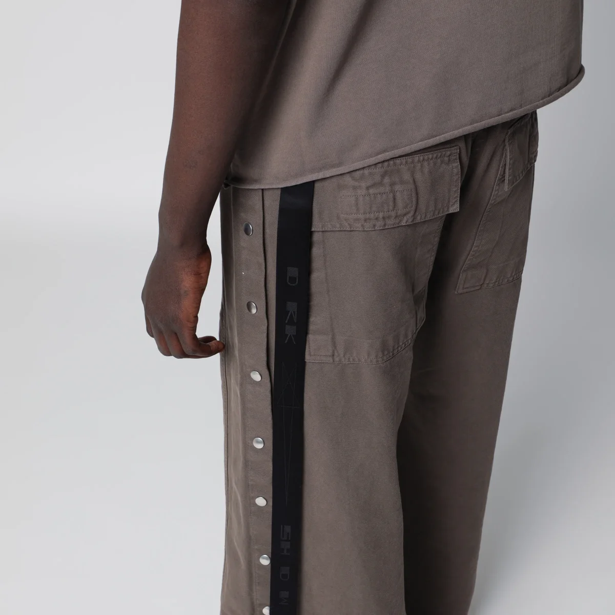 Top Hooded Tunic in cotone beige – Image 5