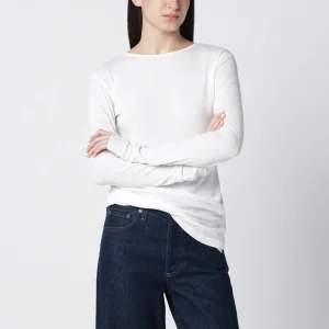 Maglia bianco vintage in misto cotone