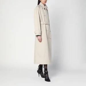 Trench beige in drill di cotone
