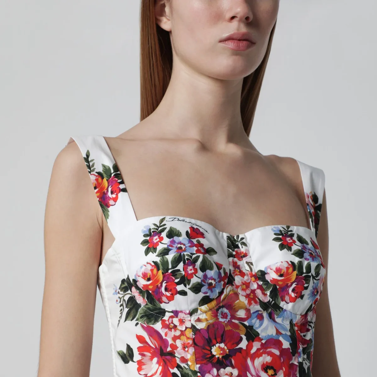 Abito bianco con stampa floreale - Image 5