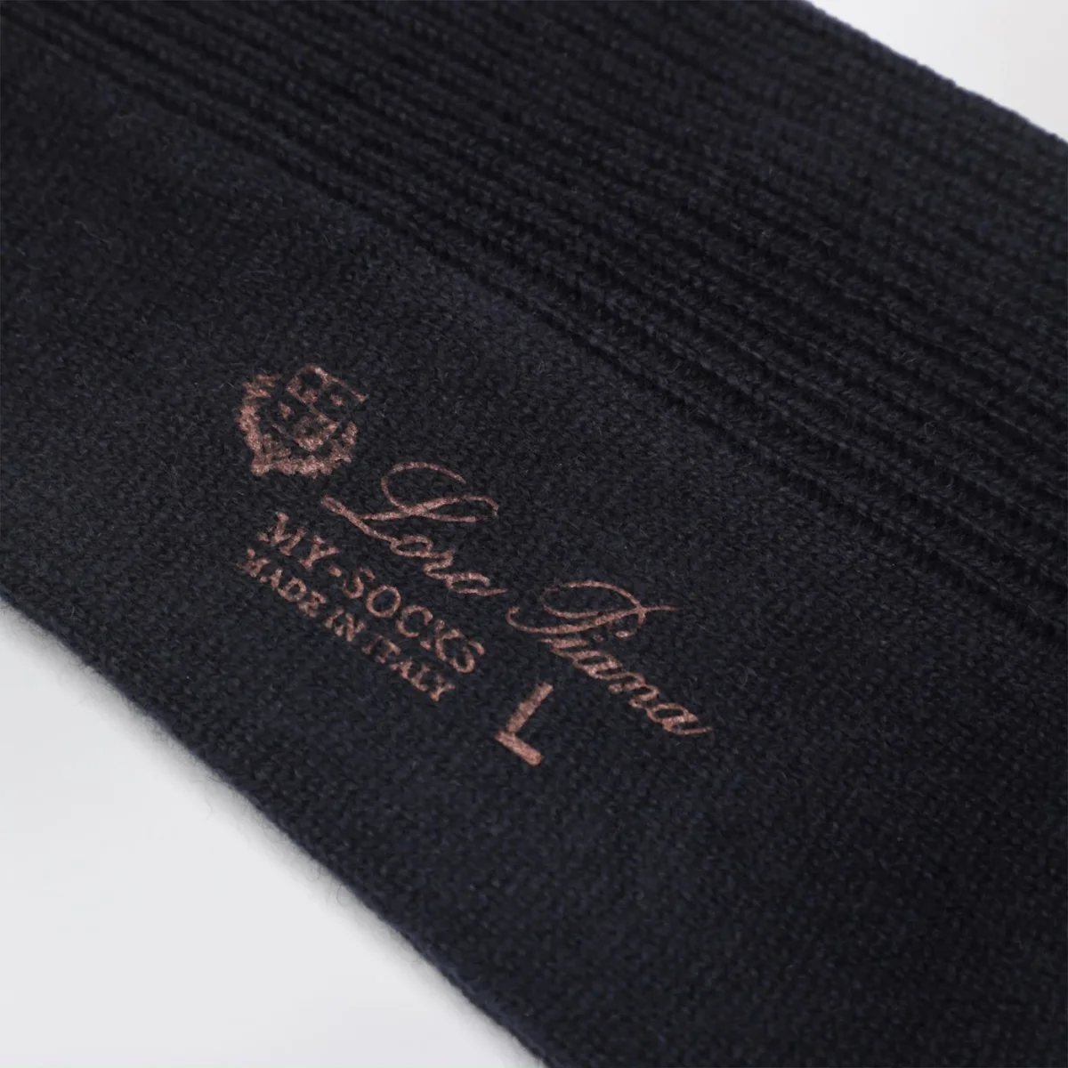 Calze blu navy in baby cashmere - Image 3