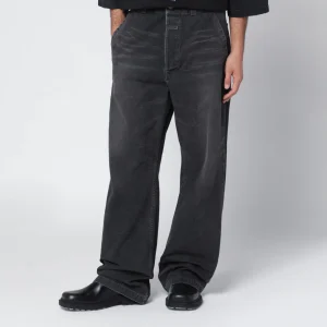 Jeans nero effetto slavato