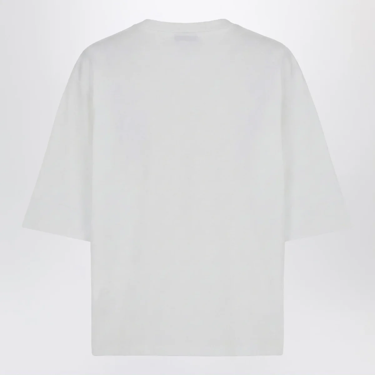 T-shirt oversize bianca con stampa logo - Image 3