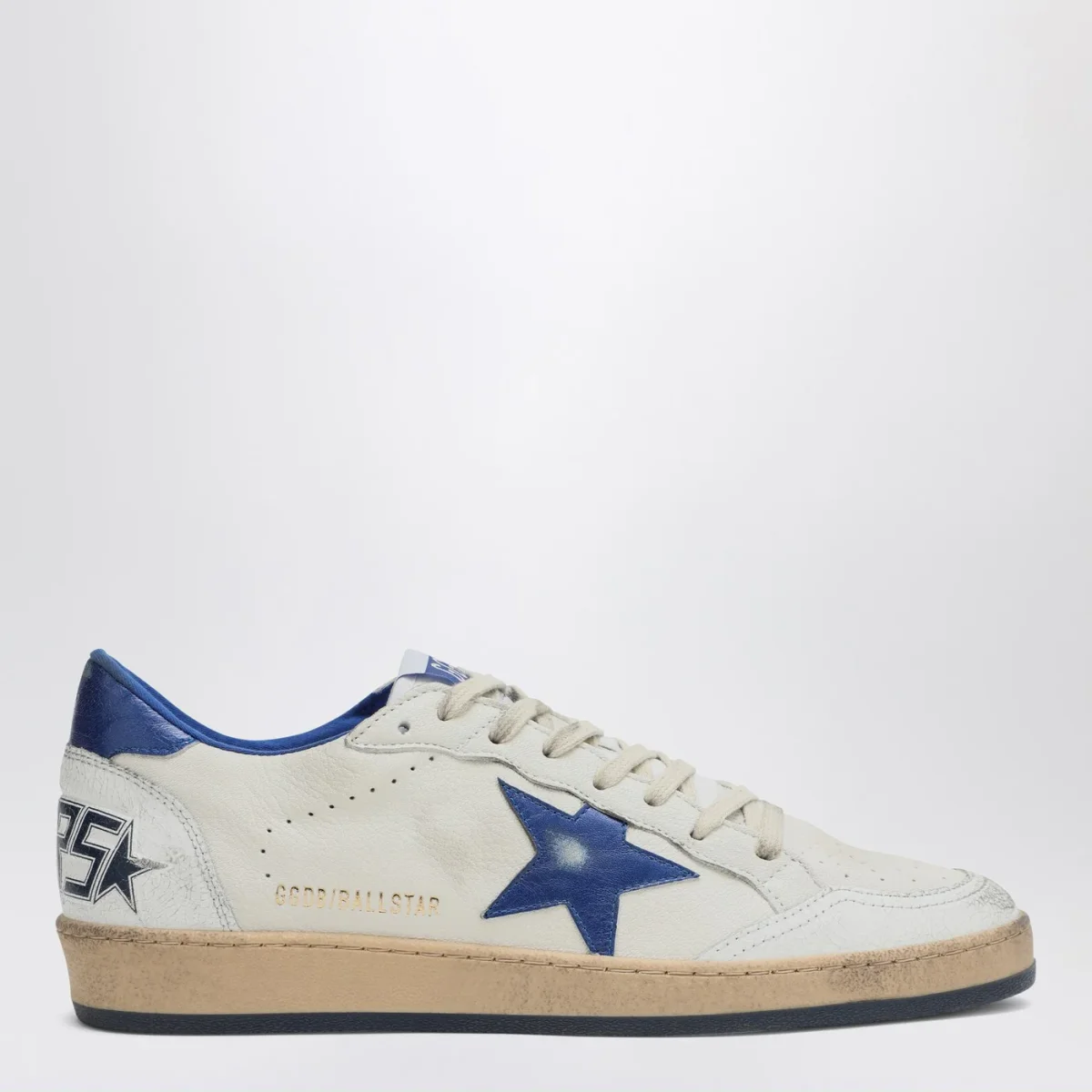 Sneakers Ballstar bianca/blu metallizzato – Image 2