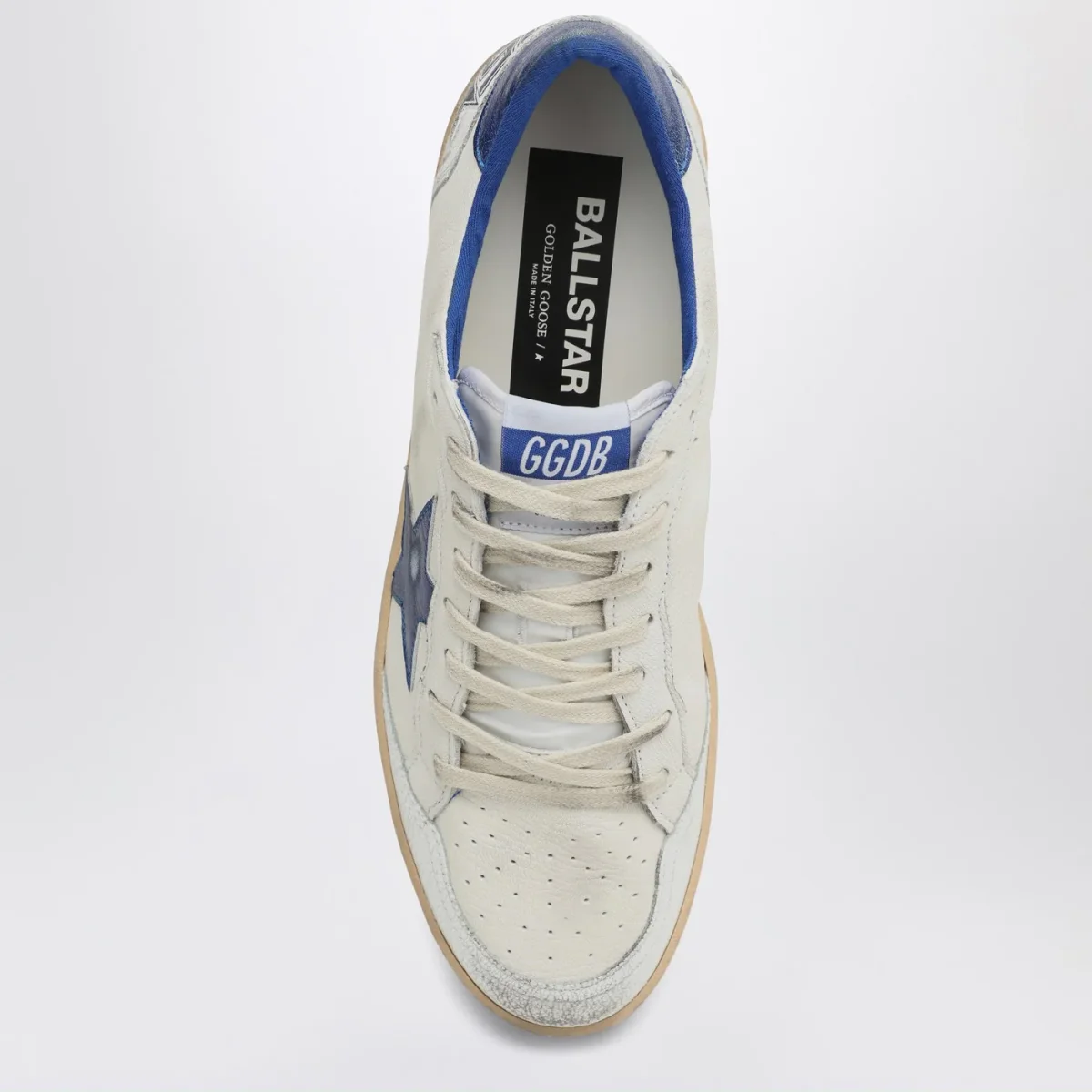 Sneakers Ballstar bianca/blu metallizzato – Image 4