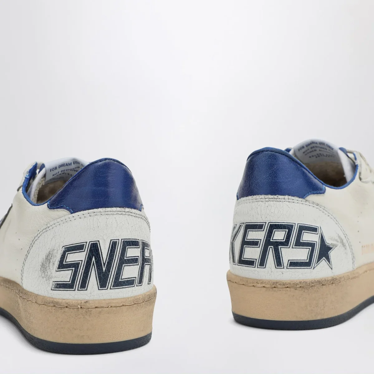 Sneakers Ballstar bianca/blu metallizzato – Image 6