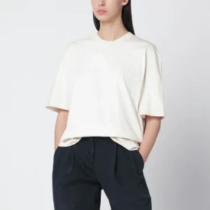 T-shirt Star bianca vintage in cotone