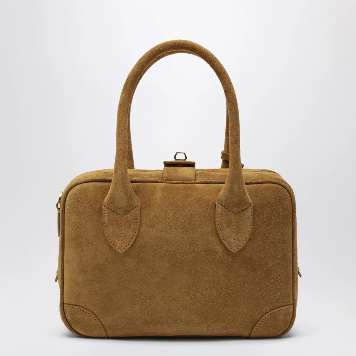 Vita Bag in suede color cammello – Image 5