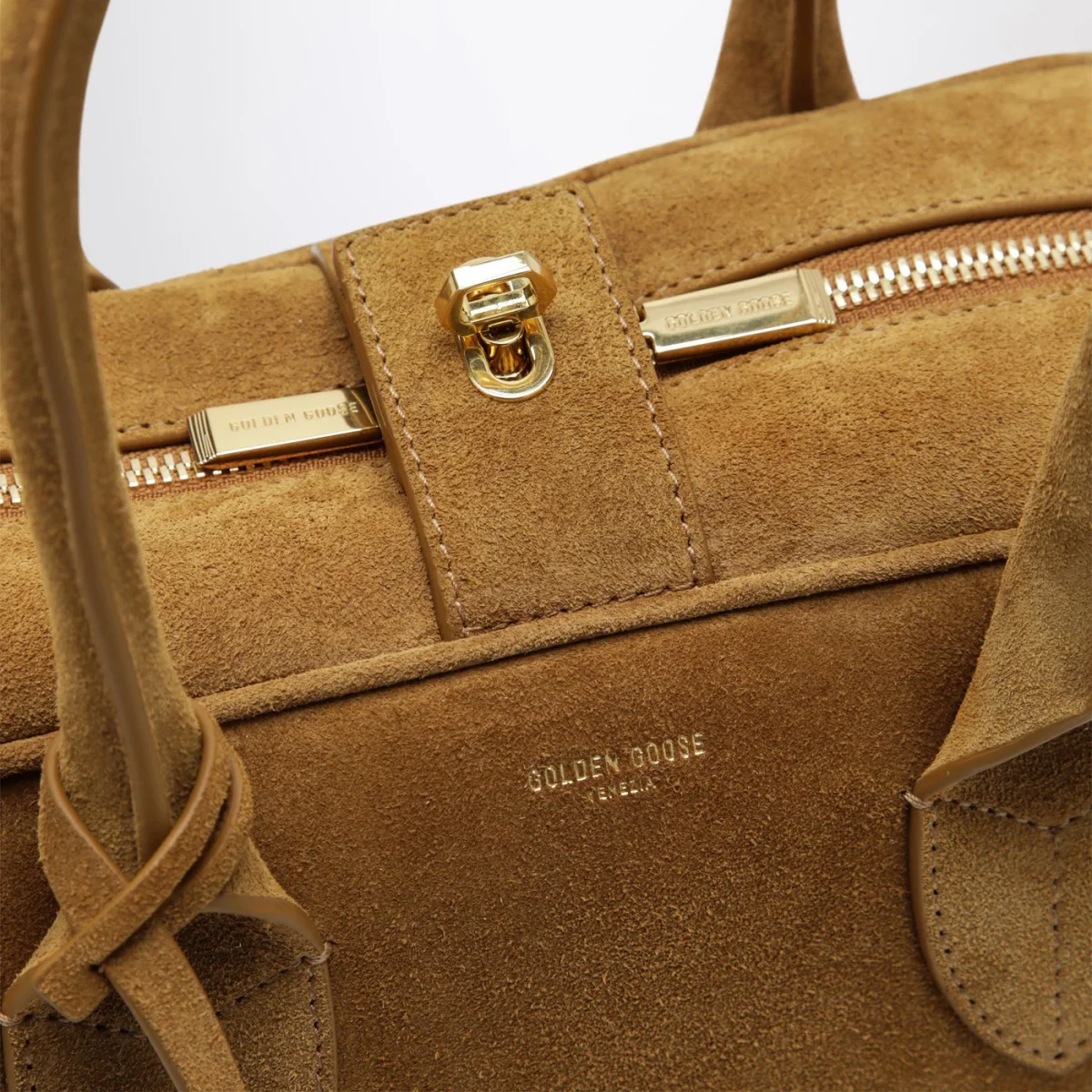 Vita Bag in suede color cammello – Image 7