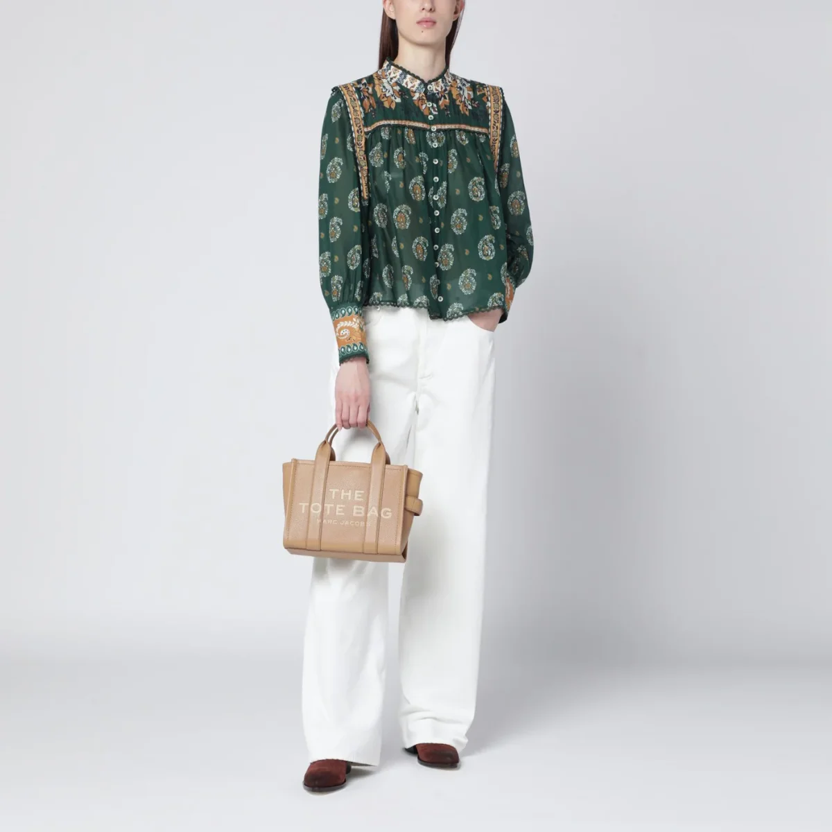 The Small Tote Bag Camel in pelle – Image 3