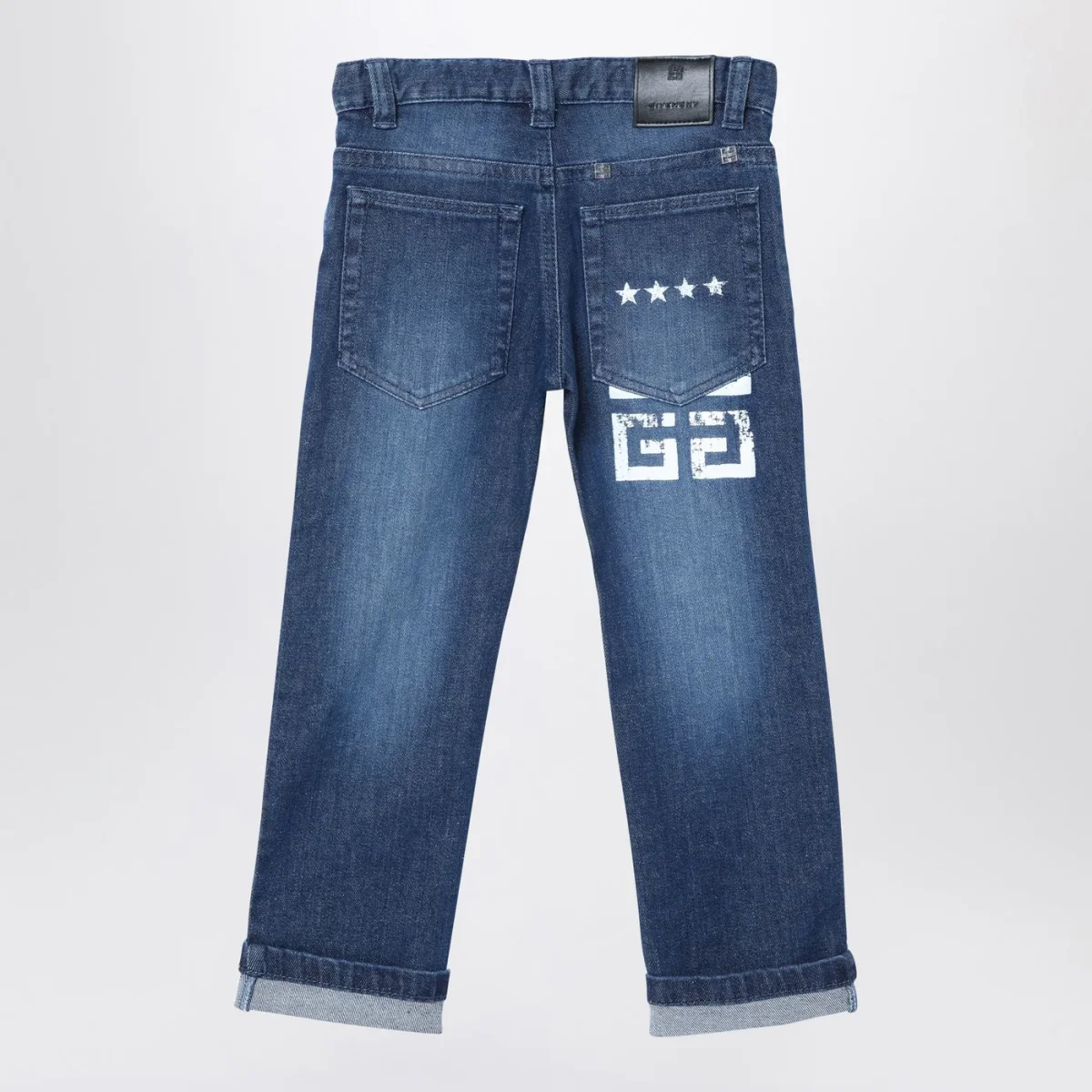 Jeans blu in denim slavato – Image 3