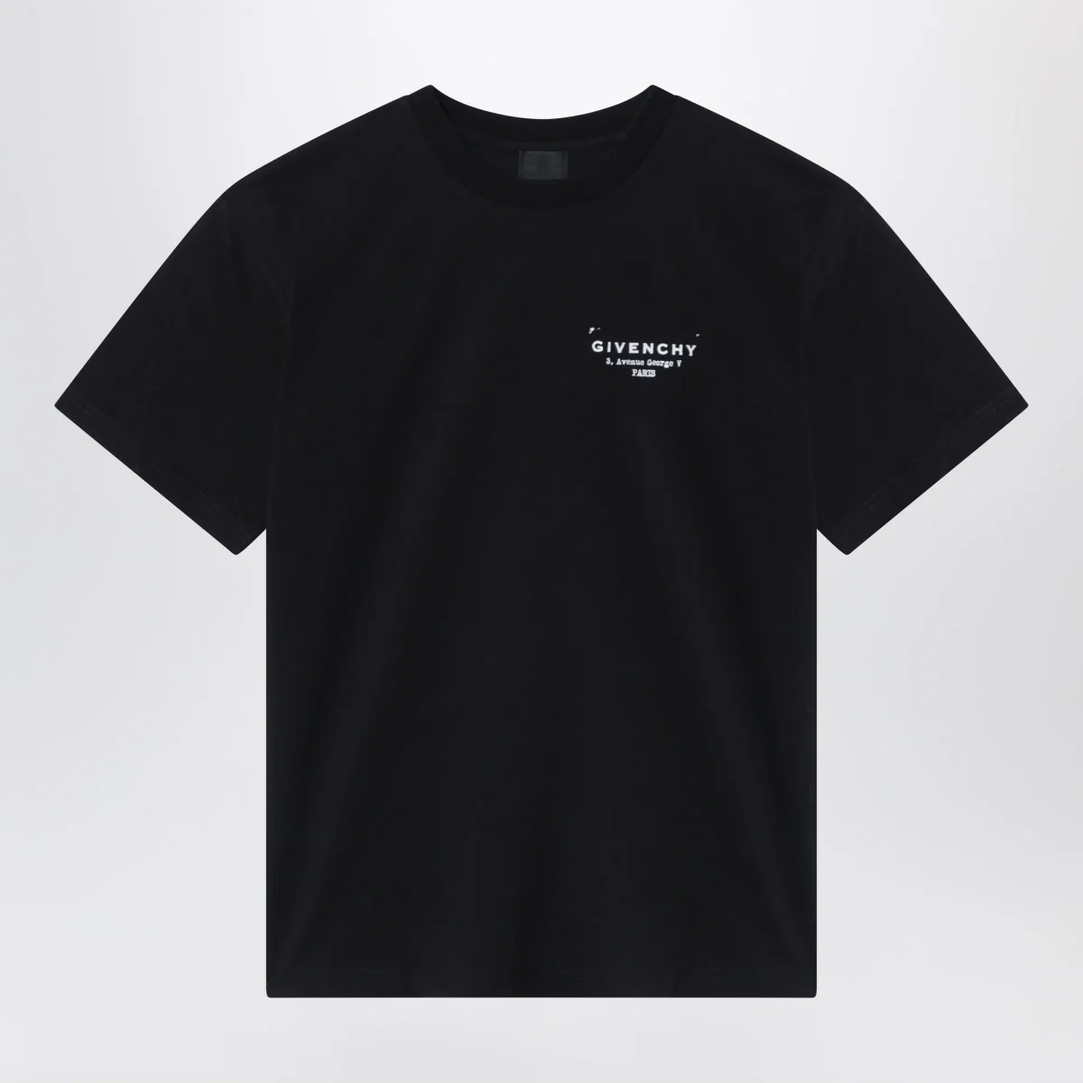 T-shirt nera con stampa logo