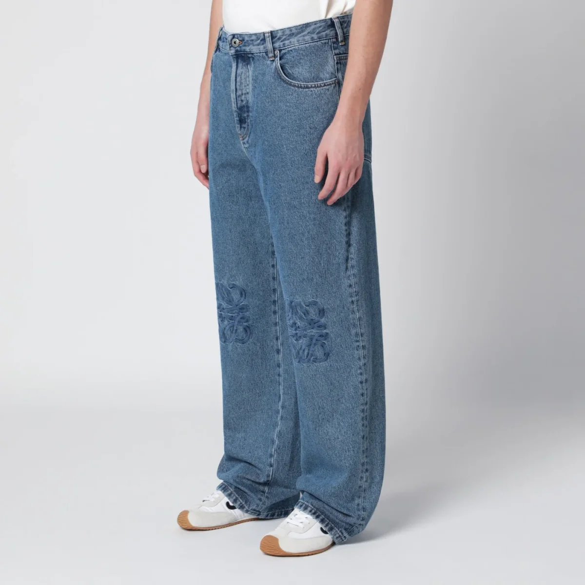 Jeans con ricamo Anagram blu – Image 4