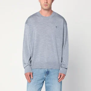 Maglia Ami De Coeur grigia in lana e seta