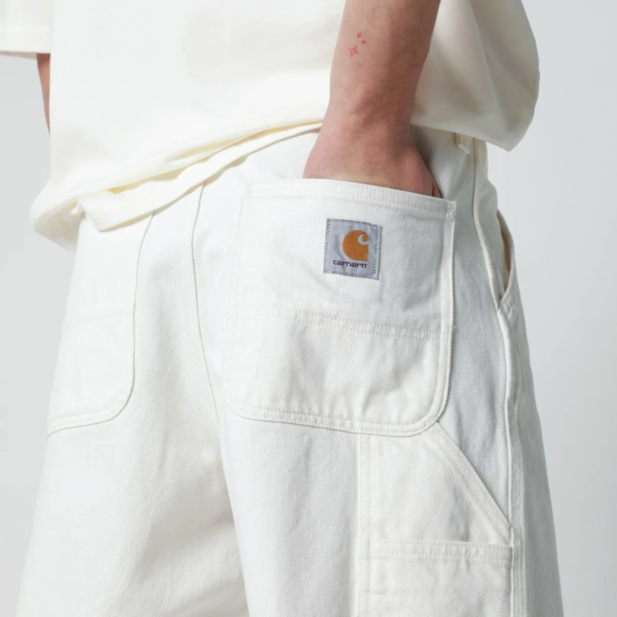 Single Knee Pant bianco – Image 5