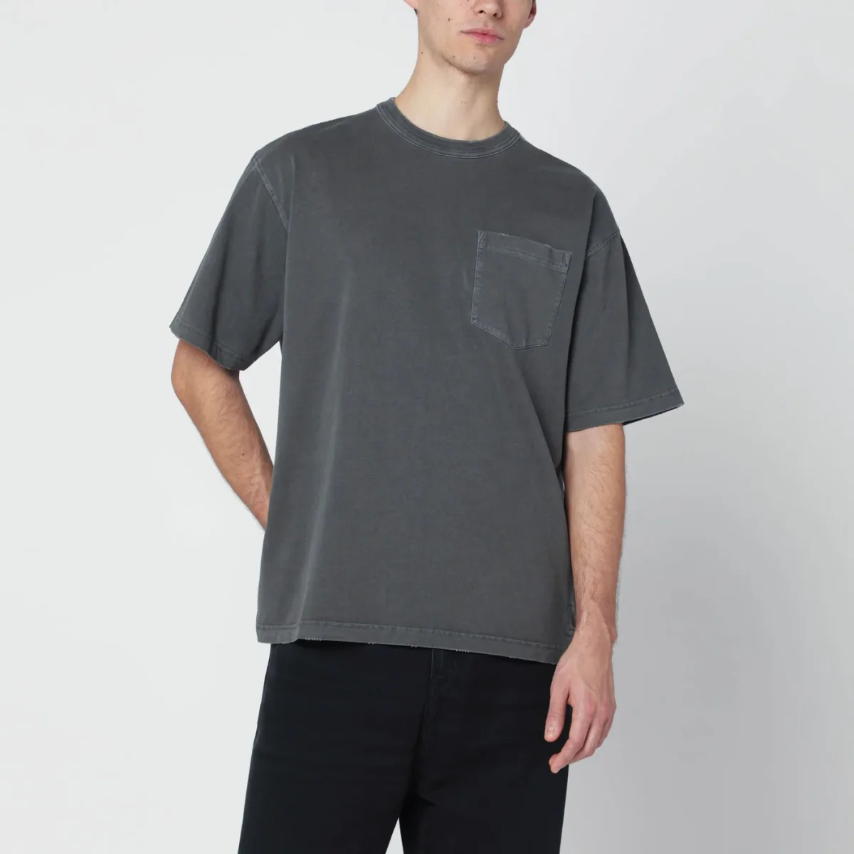 S/S Torion Pocket T-Shirt Black/Grind washed - Image 2