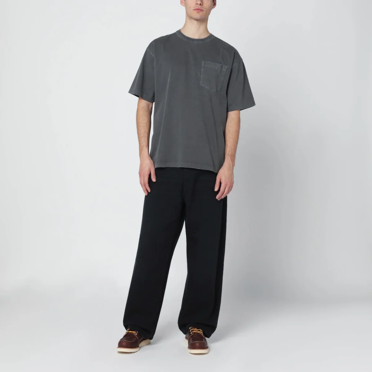 S/S Torion Pocket T-Shirt Black/Grind washed - Image 3