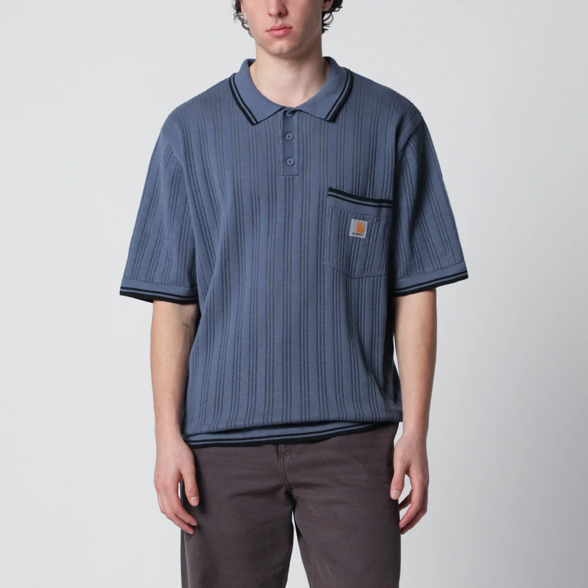S/S Ramsey Polo Velvet Blue/Deep Night - Image 2
