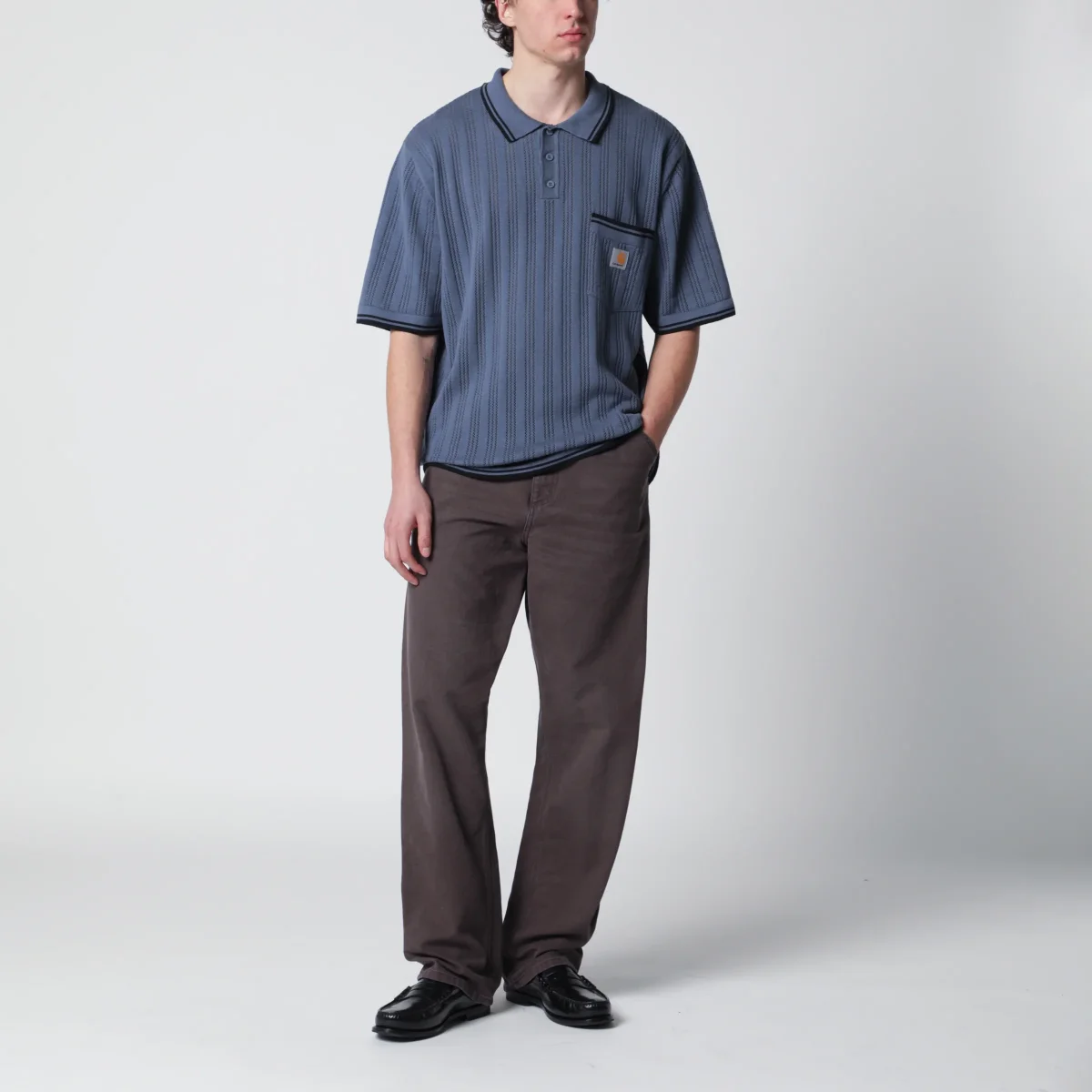 S/S Ramsey Polo Velvet Blue/Deep Night - Image 3