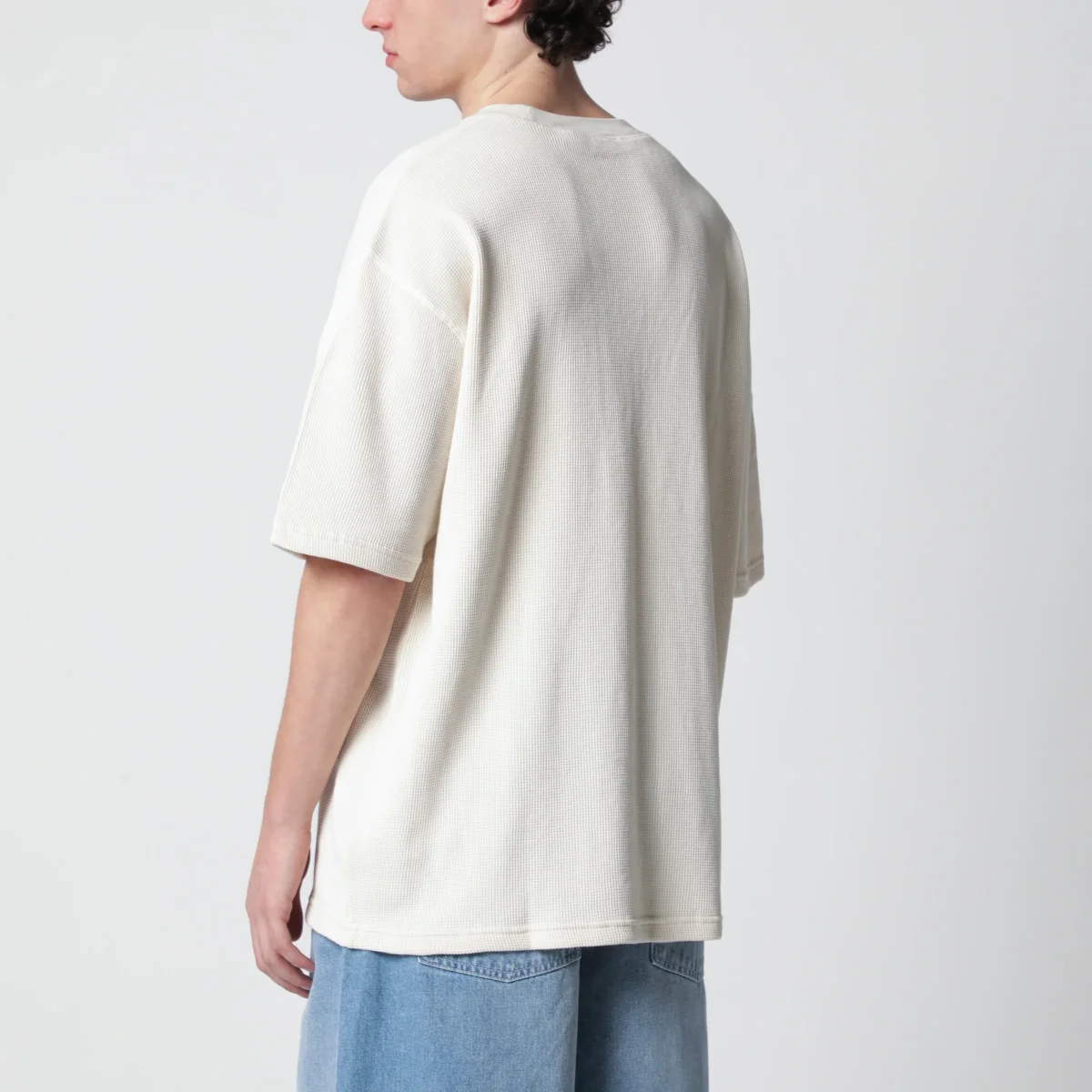 S/S Nelson Waffle T-Shirt Natural/Garment dyed - Image 4