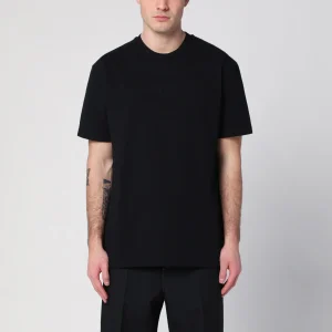 T-shirt nera in cotone