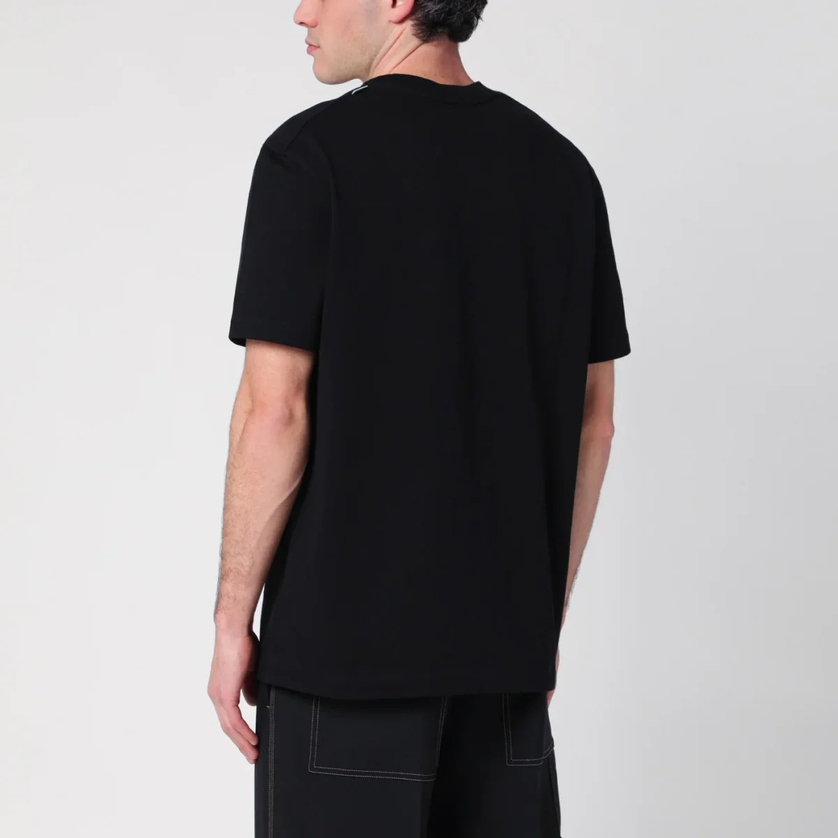 T-shirt nera in cotone – Image 4