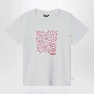 T-shirt Melis bianca con stampa glitterata