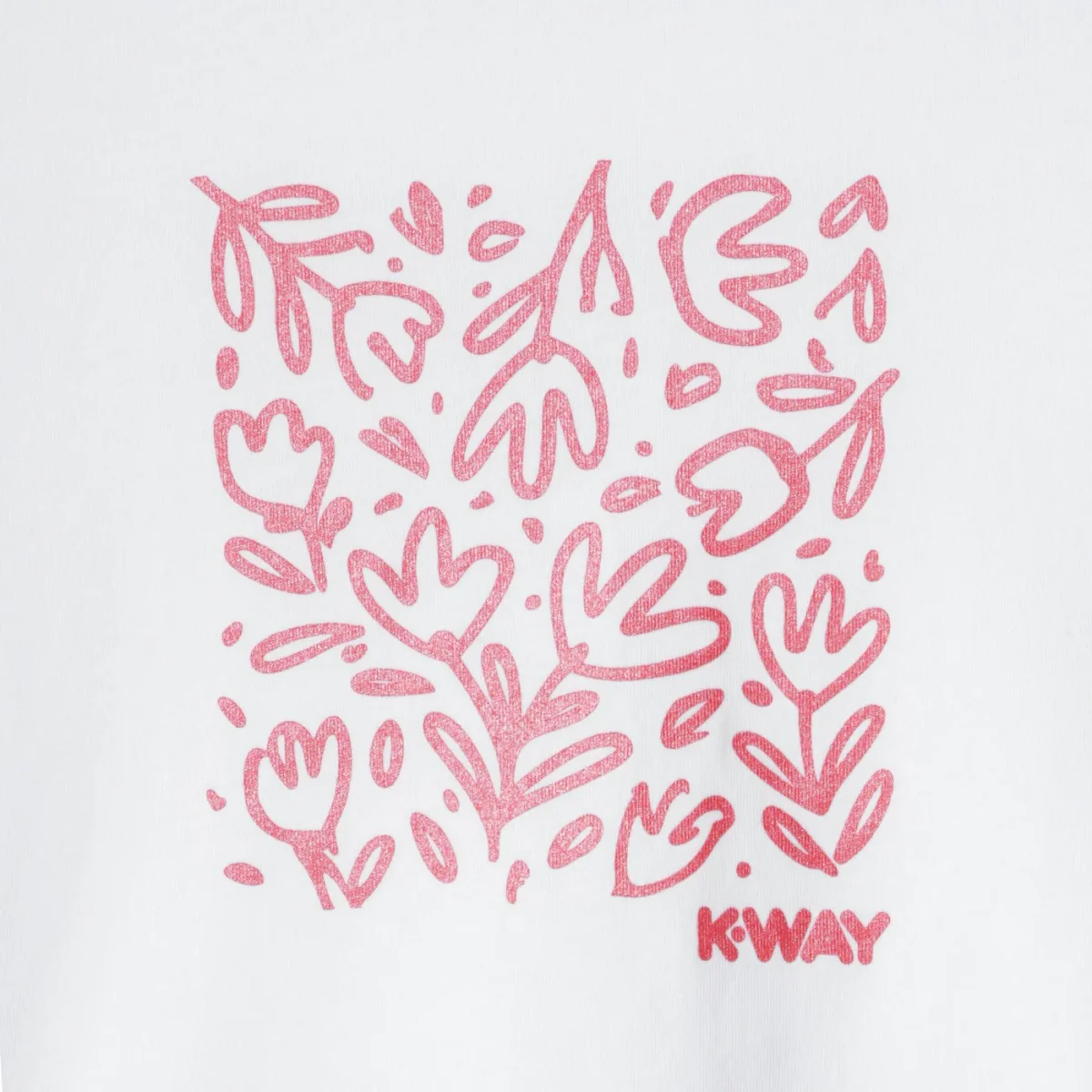 T-shirt Melis bianca con stampa glitterata – Image 4