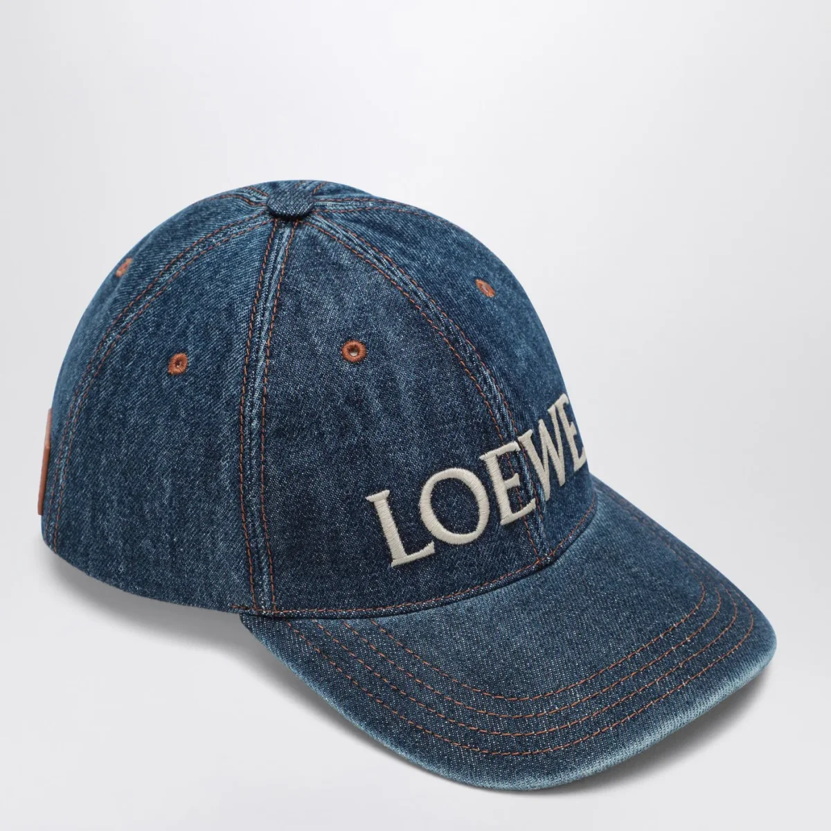 Cappello da baseball in denim con logo - Image 3