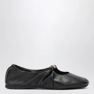 Ballerine Pebble nera in nappa