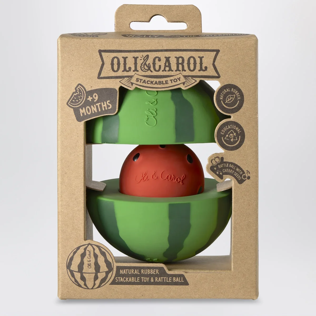 Gioco impilabile Watermelon con pallina con sonaglio – Image 4