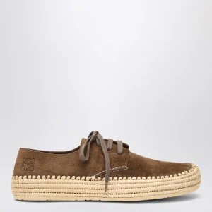 Scarpa stringata Rio color taupe in suede