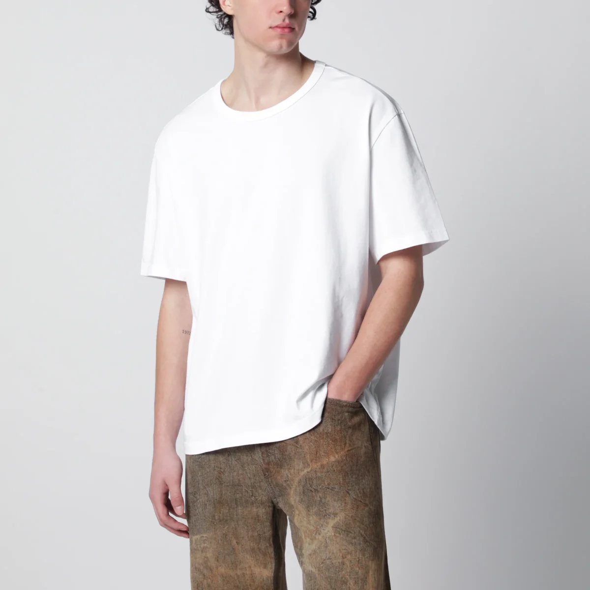 T-shirt Mauro bianca in cotone organico