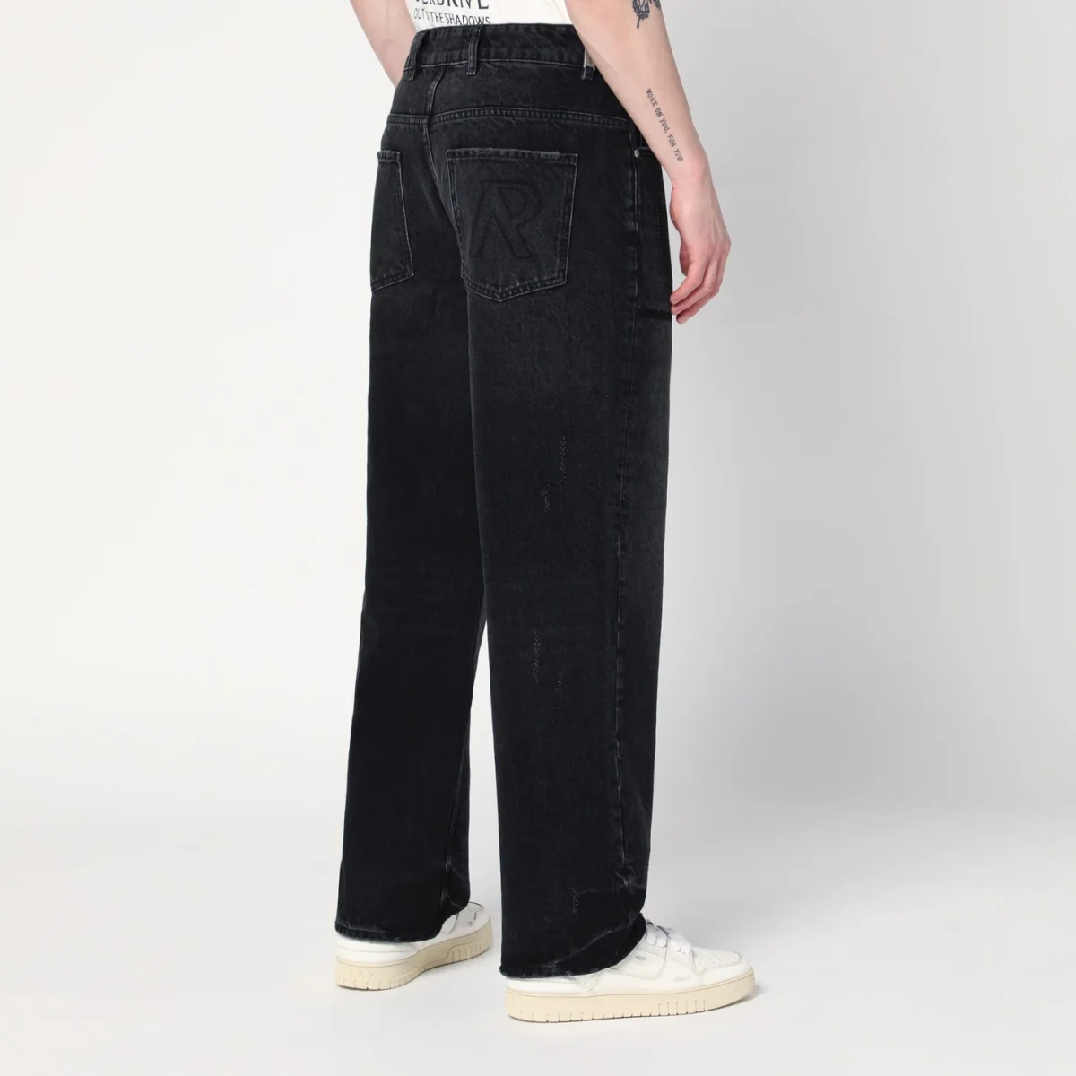 Jeans nero effetto slavato - Image 5