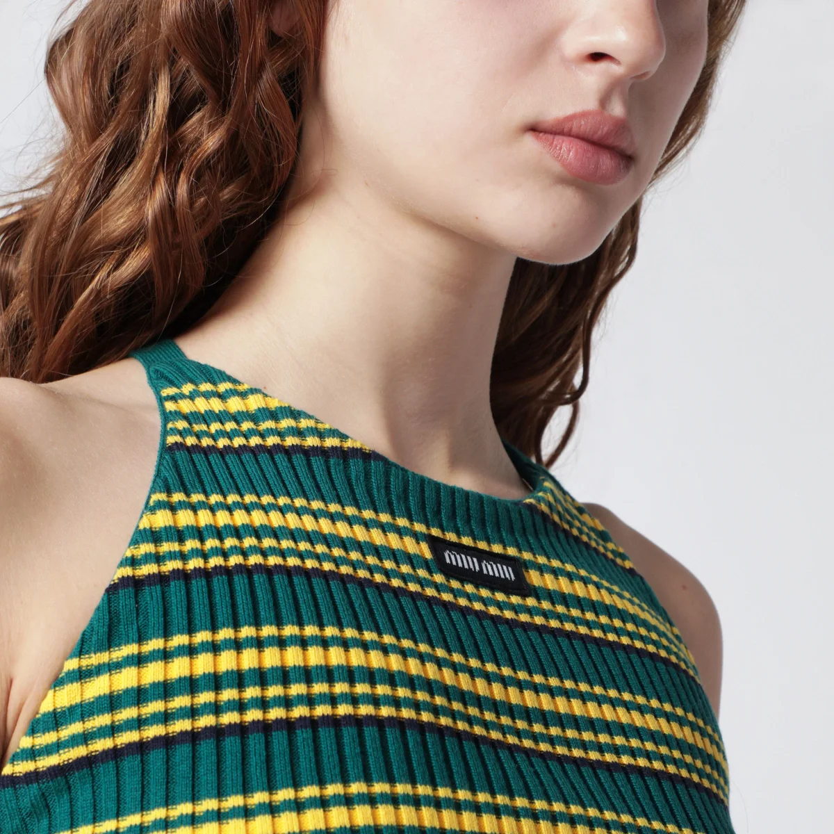 Top a righe verde bottiglia e giallo – Image 5