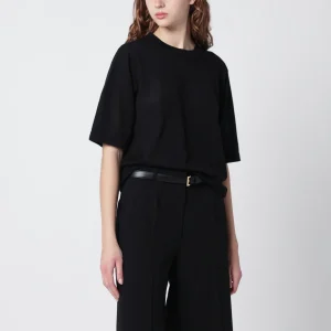 Top Nala in cashmere fluido nero