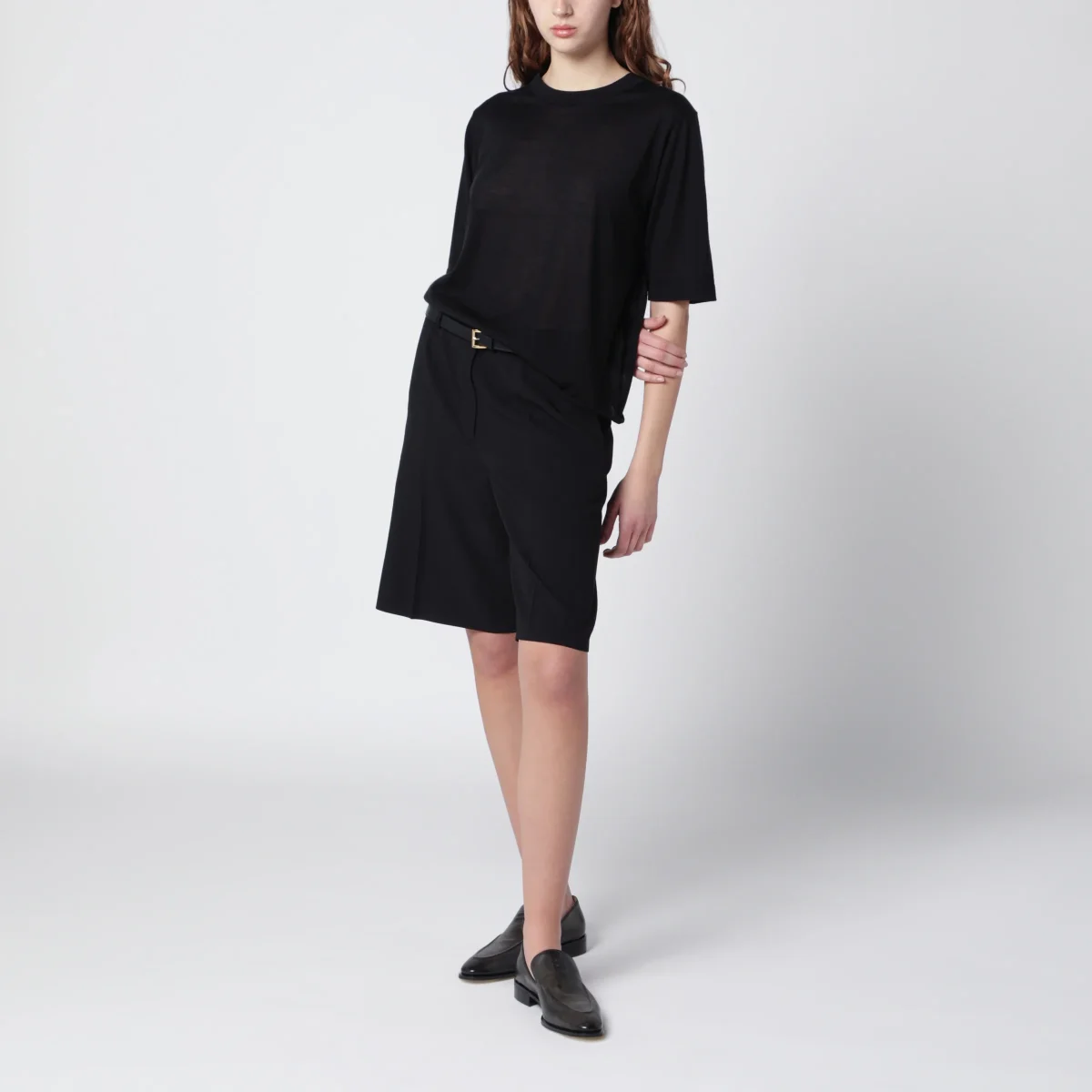 Top Nala in cashmere fluido nero – Image 3