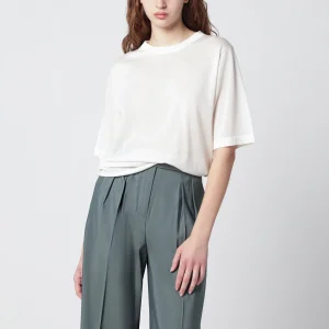 Top Nala in cashmere fluido avorio